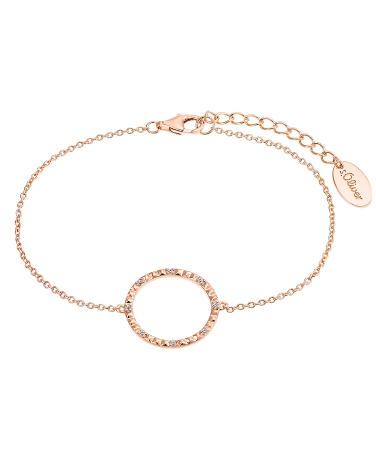 Anker Armband mit Reif als mittelteil und zirkonia steinen