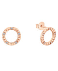 runde reif ohrstecker rosegold mit zirkonia steinen