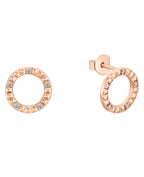 runde reif ohrstecker rosegold mit zirkonia steinen