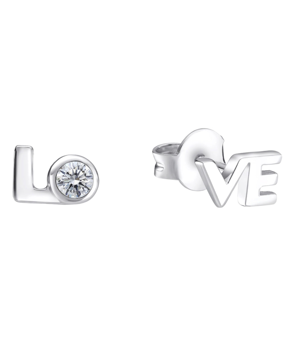 Ohrstecker mit Schriftzug love