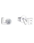 Ohrstecker mit Schriftzug love