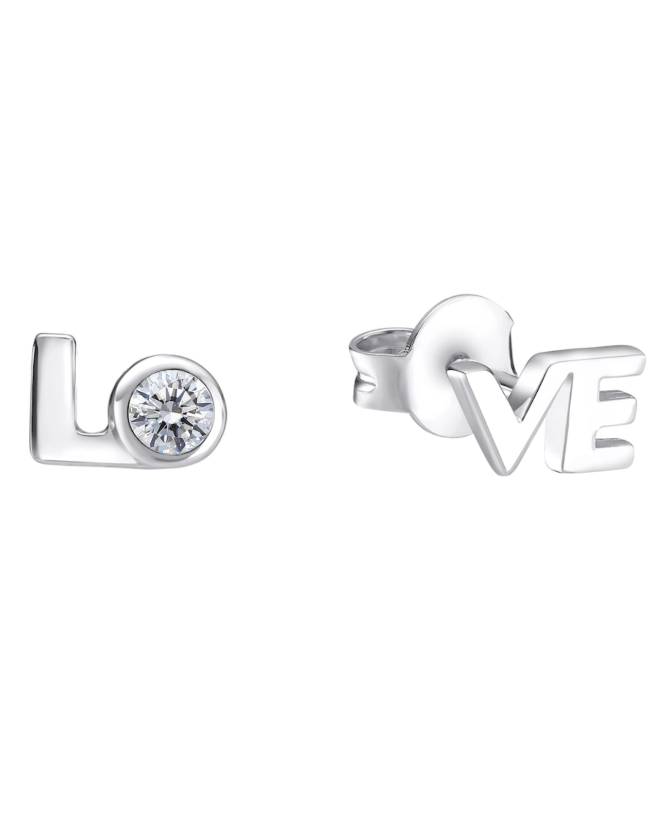 Ohrstecker mit Schriftzug love