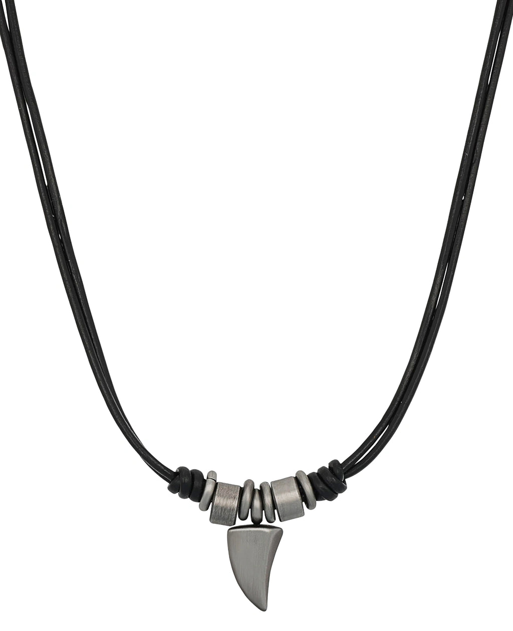 leder kette mit anhaenger zahn