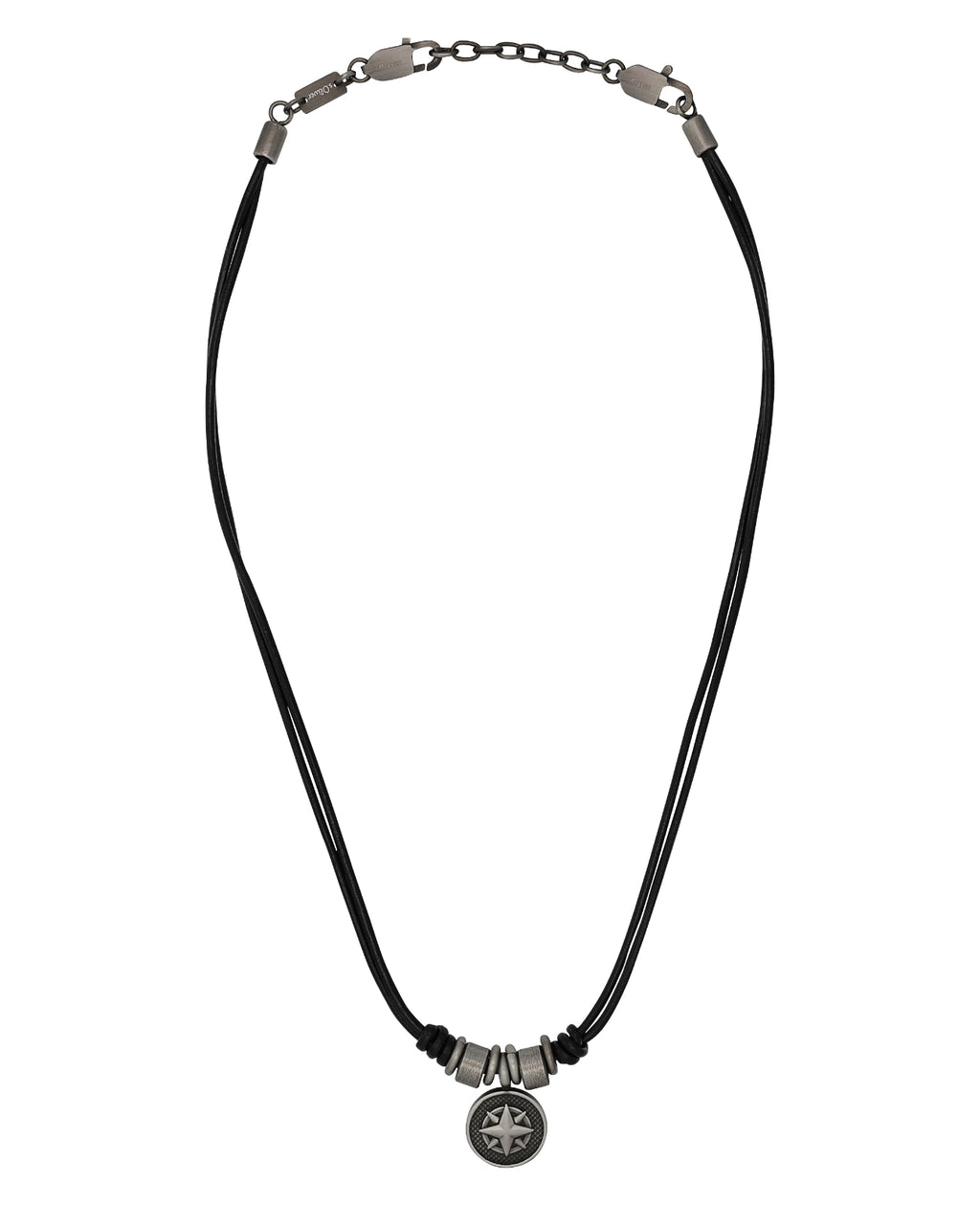 lederkette mit anhaenger kompass