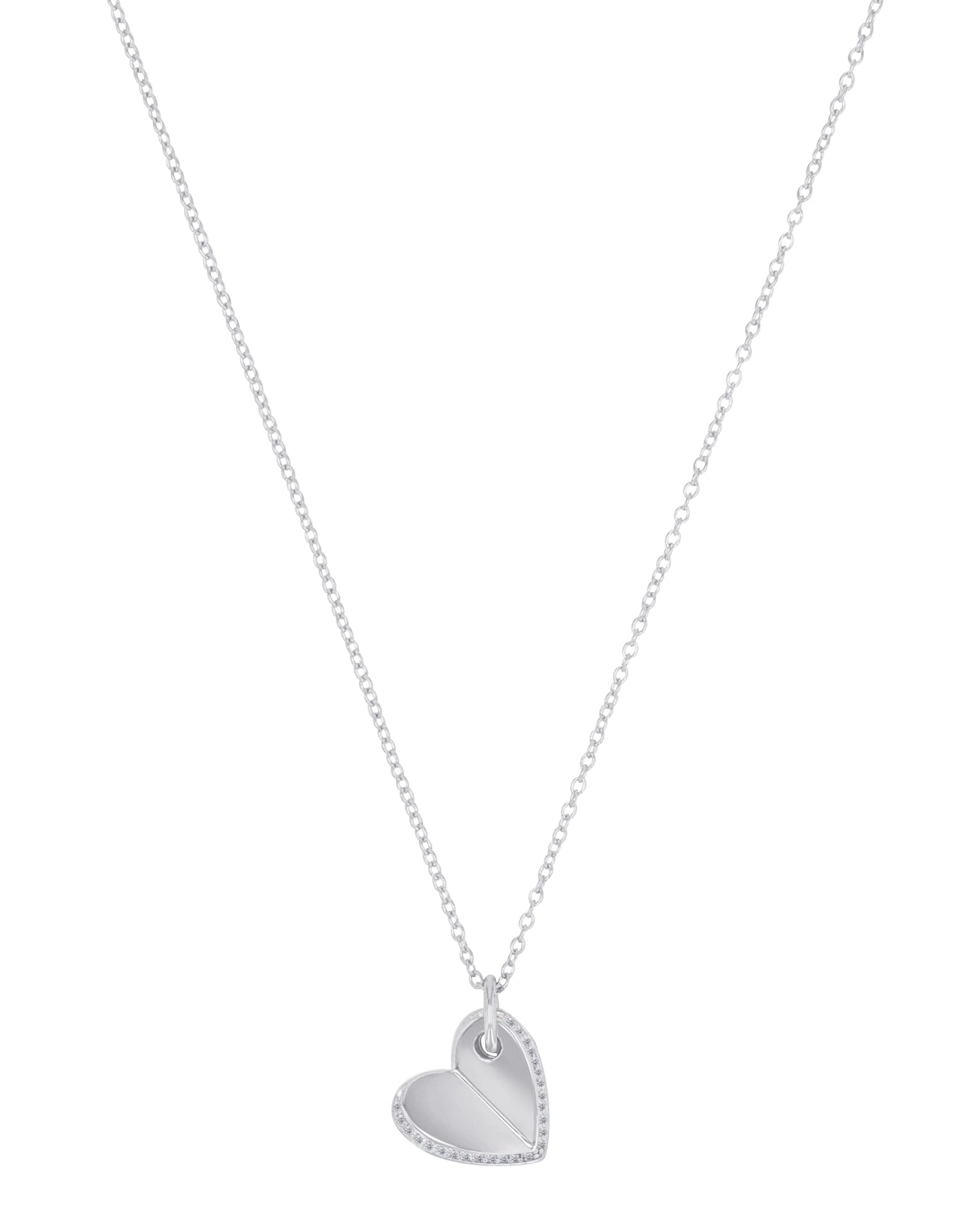 s.Oliver Herz Halskette 925 Silber rhodiniert Zirkonia