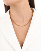 damen kette edelstahl goldfarben