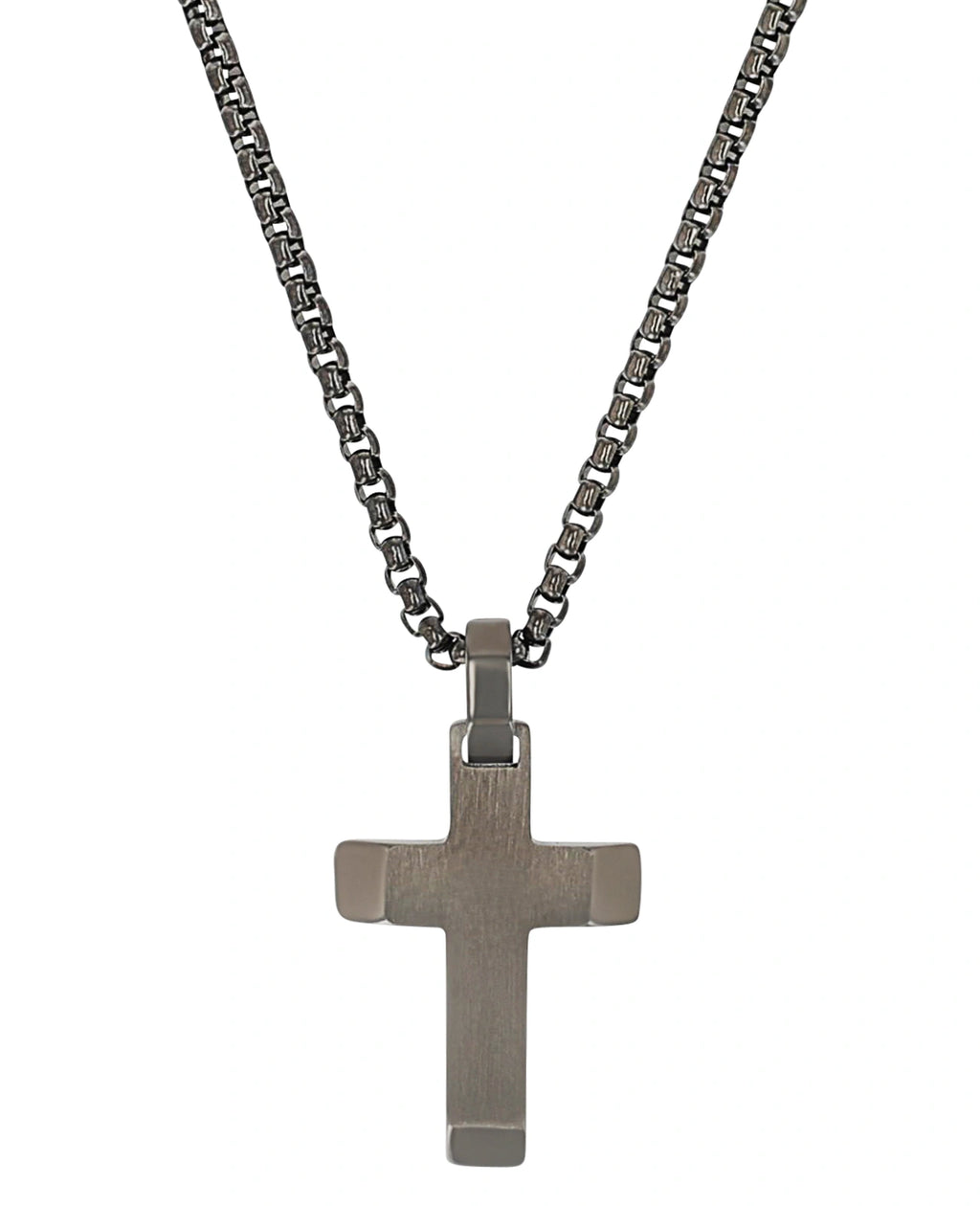 kette mit kreuz anhaenger in der farbe gun
