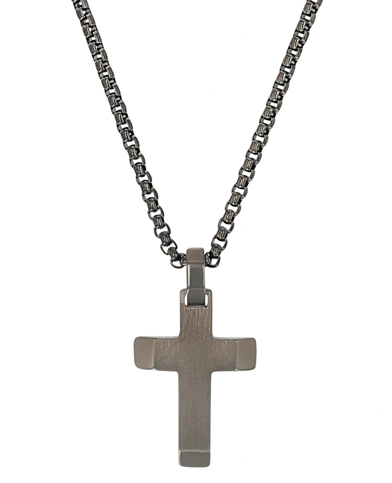 kette mit kreuz anhaenger in der farbe gun