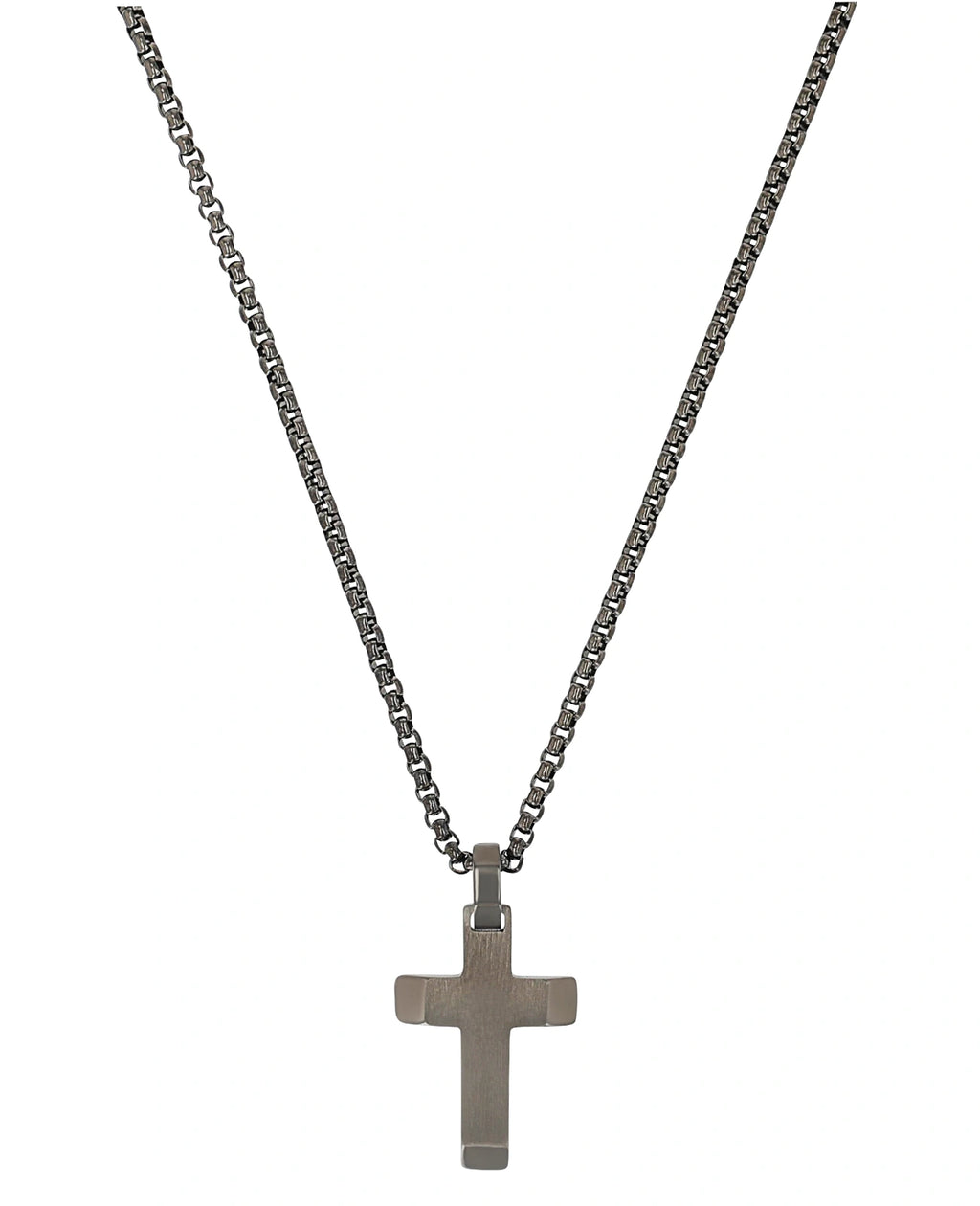 kette mit kreuz anhaenger in der farbe gun