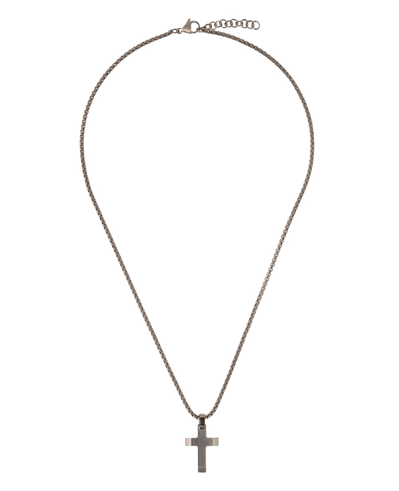 kette mit kreuz anhaenger in der farbe gun