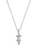 kinderkette mit anhaenger maus ballerina in rosa