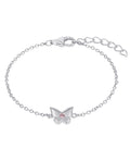 kinder armkette mit schmetterling und zirkonia roas in der mitte