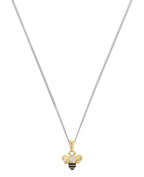 kinder kette mit anhaenger biene in gold mit zirkonia stein