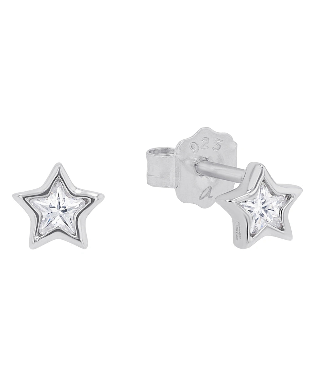 stern ohrstecker mit zirkonia