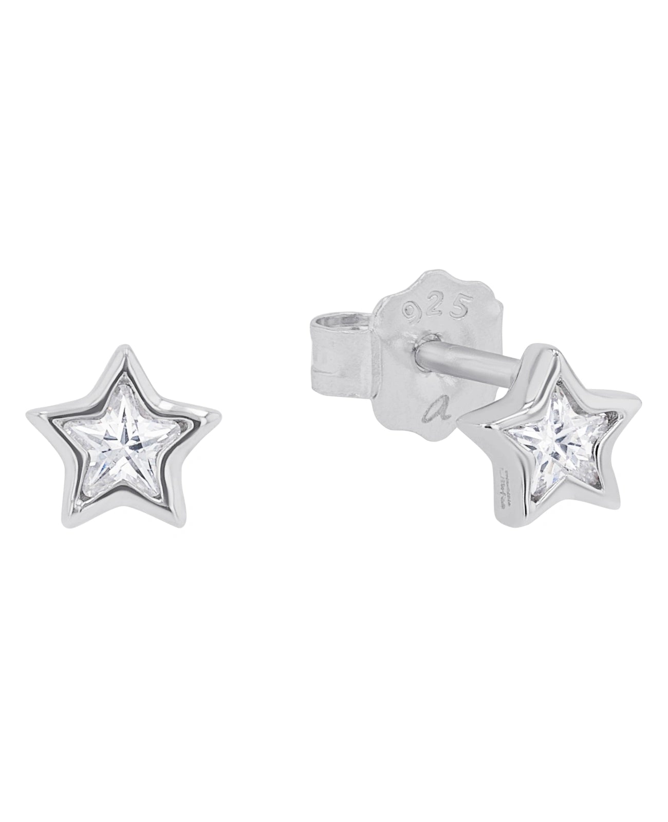 stern ohrstecker mit zirkonia