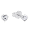 herz ohrstecker mit zirkonia