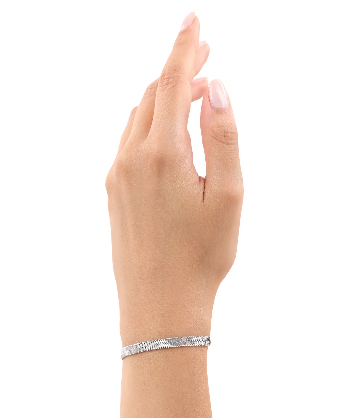 damen schlangen armband flach