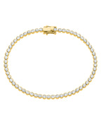 goldfarbenes tennisarmband lauter angereihte zirkonia steine in zargenfassung