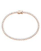 rosefarbenes tennisarmband lauter angereihte zirkonia steine in zargenfassung