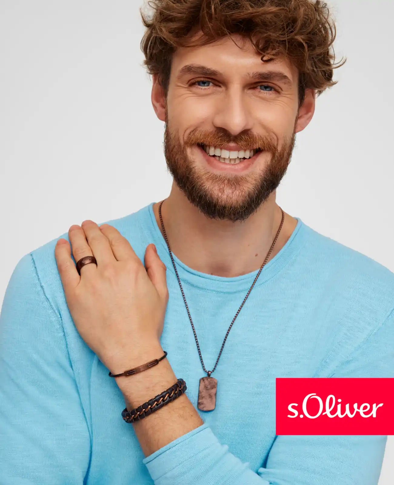geflochtener lederarmband schwarz mittig braun mit magnetverschluss