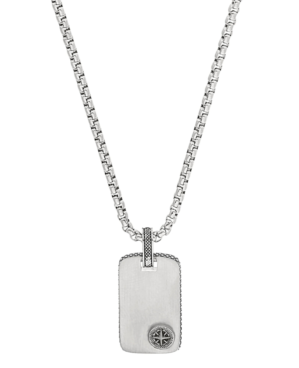veneziakette mit dog tag anhaenger rechte ecke unten kompass motiv