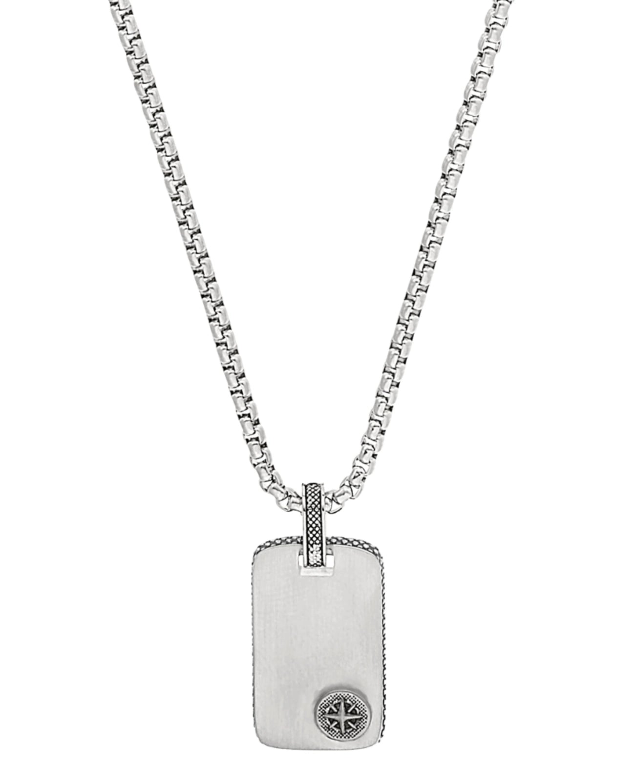 veneziakette mit dog tag anhaenger rechte ecke unten kompass motiv