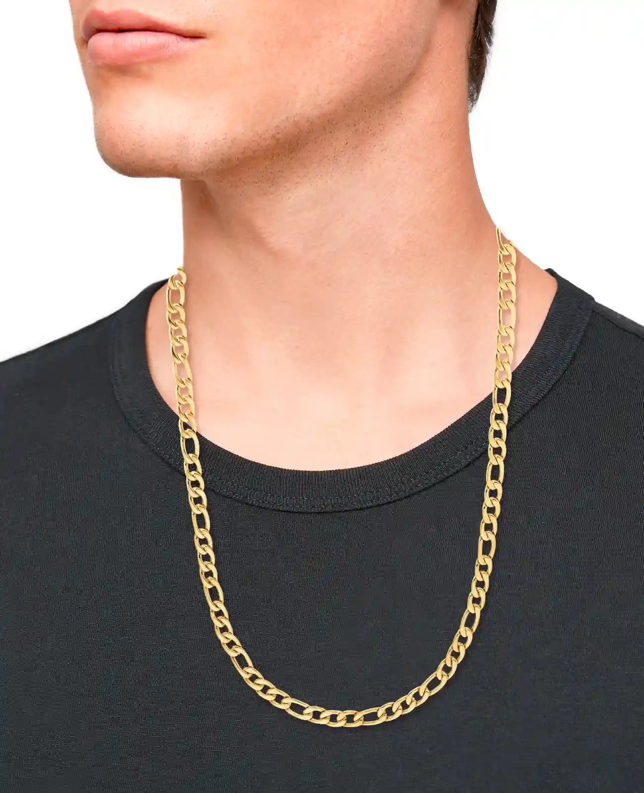 breite figaro kette gold mit karabiner verschluss