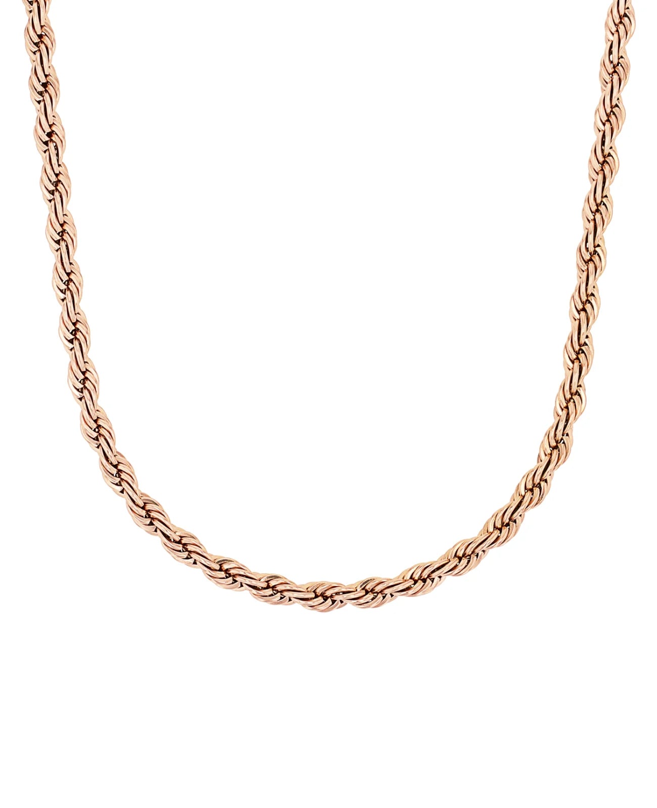 Kordelkette rosegold mit karabinerverschluss
