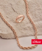 Kordelkette rosegold mit karabinerverschluss