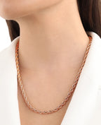 Kordelkette rosegold mit karabinerverschluss