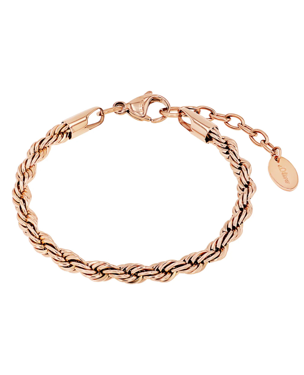 kordel armband rosegold mit karabinerverschluss