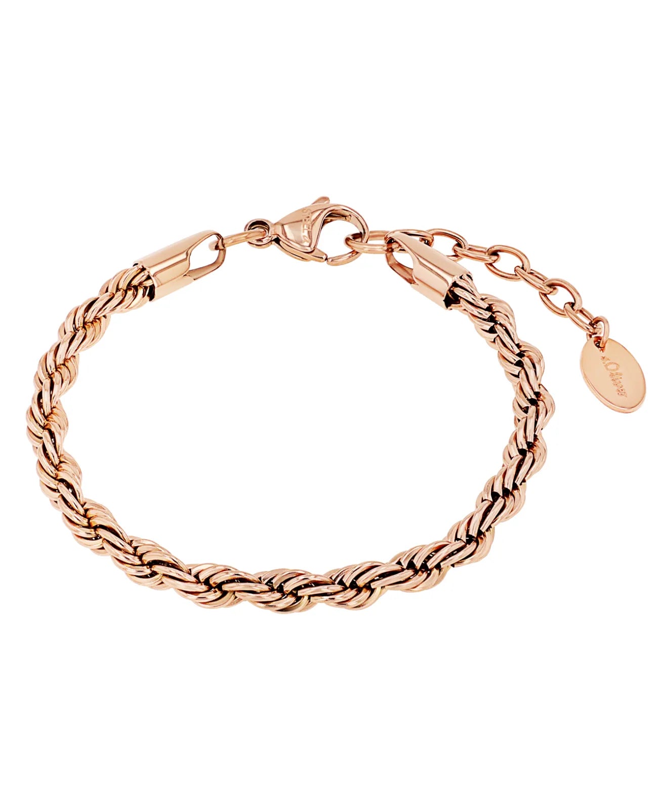 kordel armband rosegold mit karabinerverschluss