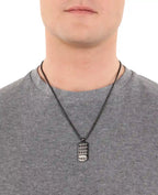 Venezia Halskette mit dog Tag Anhänger gemustert