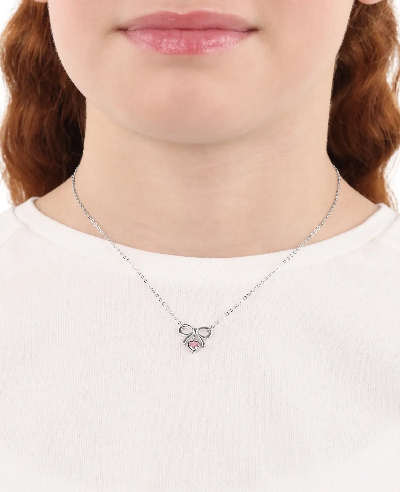 Ankerkette mit vorderteil schleife unf rosa herz