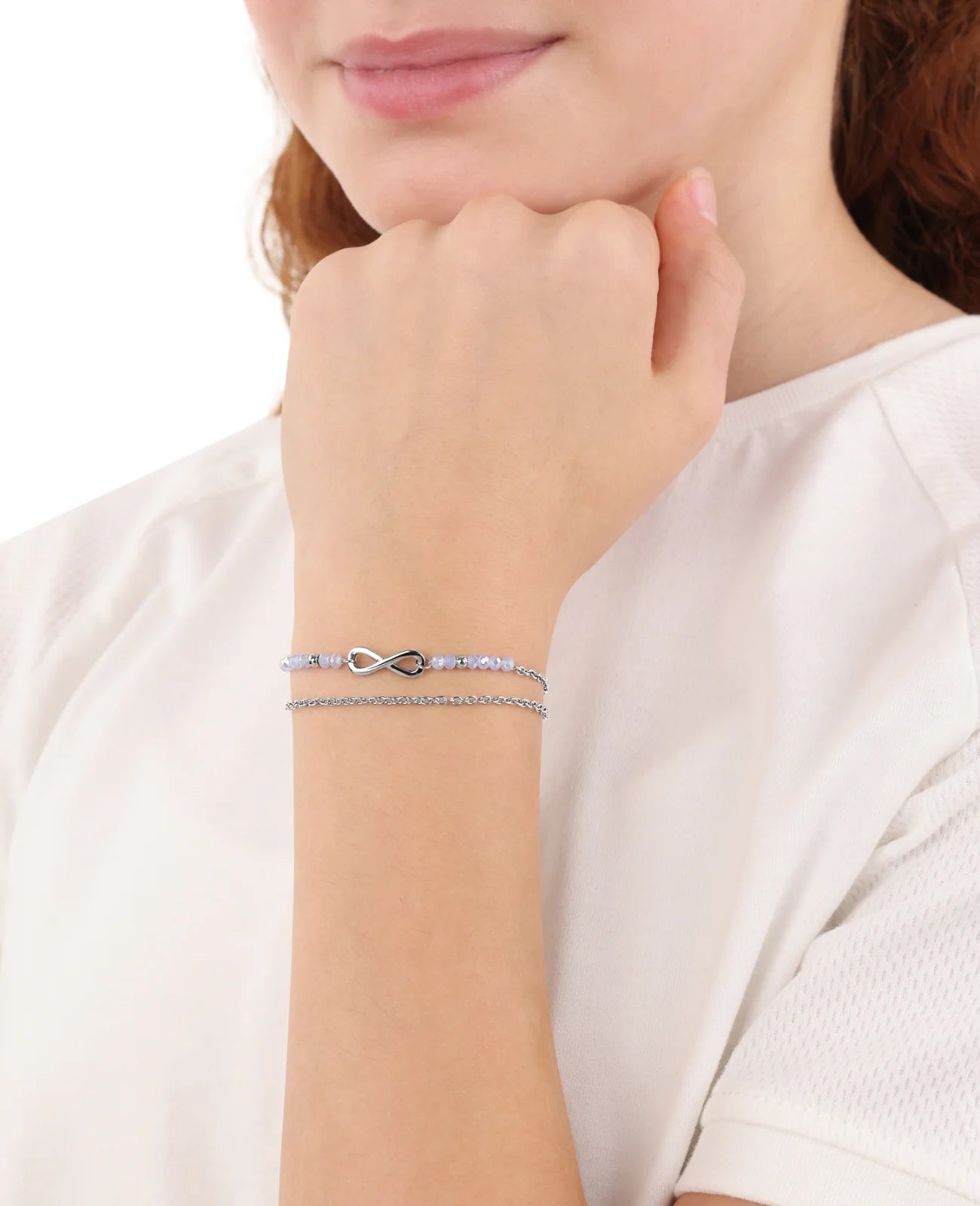 2 reihiges armkettchen mit unendlichkeit