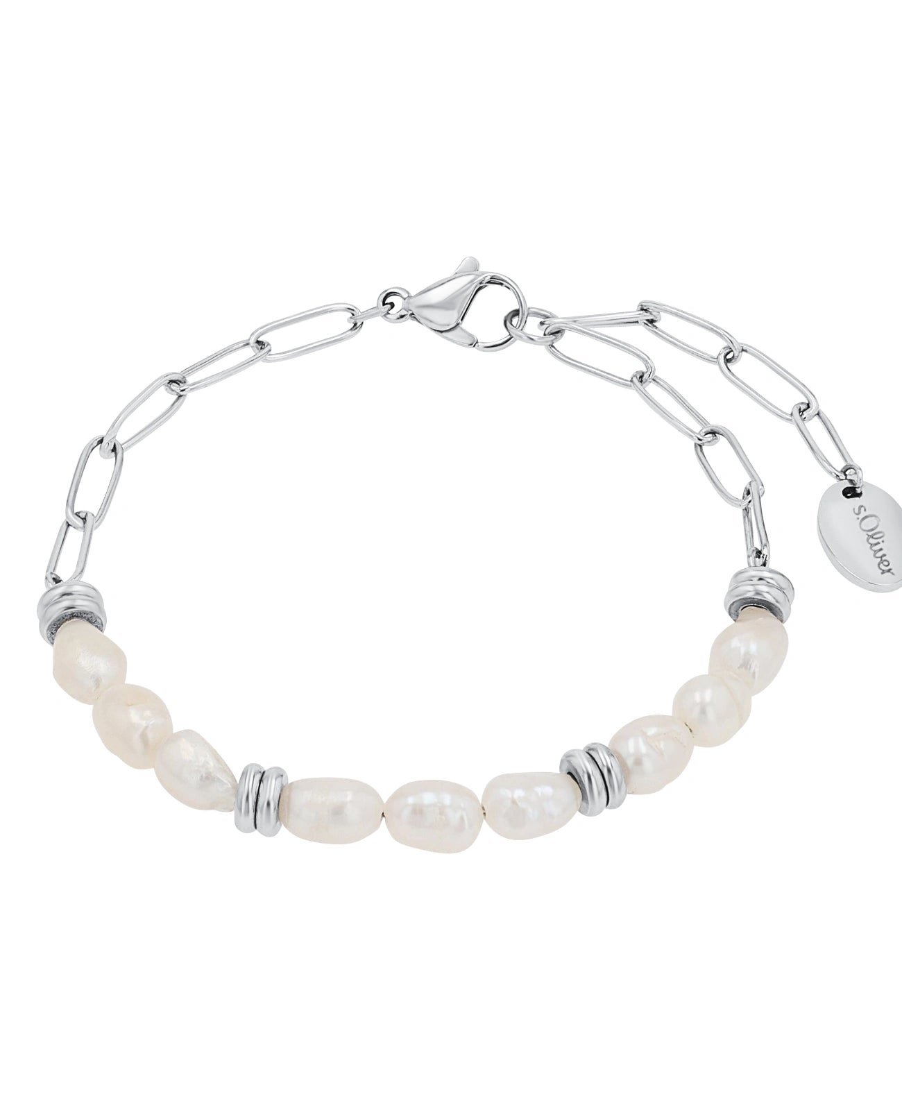 Weitanker und süßwasserzuchtperlen armband