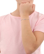 ankerkette armband mit mittelteil stern mit farbigen schweif