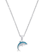 ankerkette mit blauen delphin anhänger
