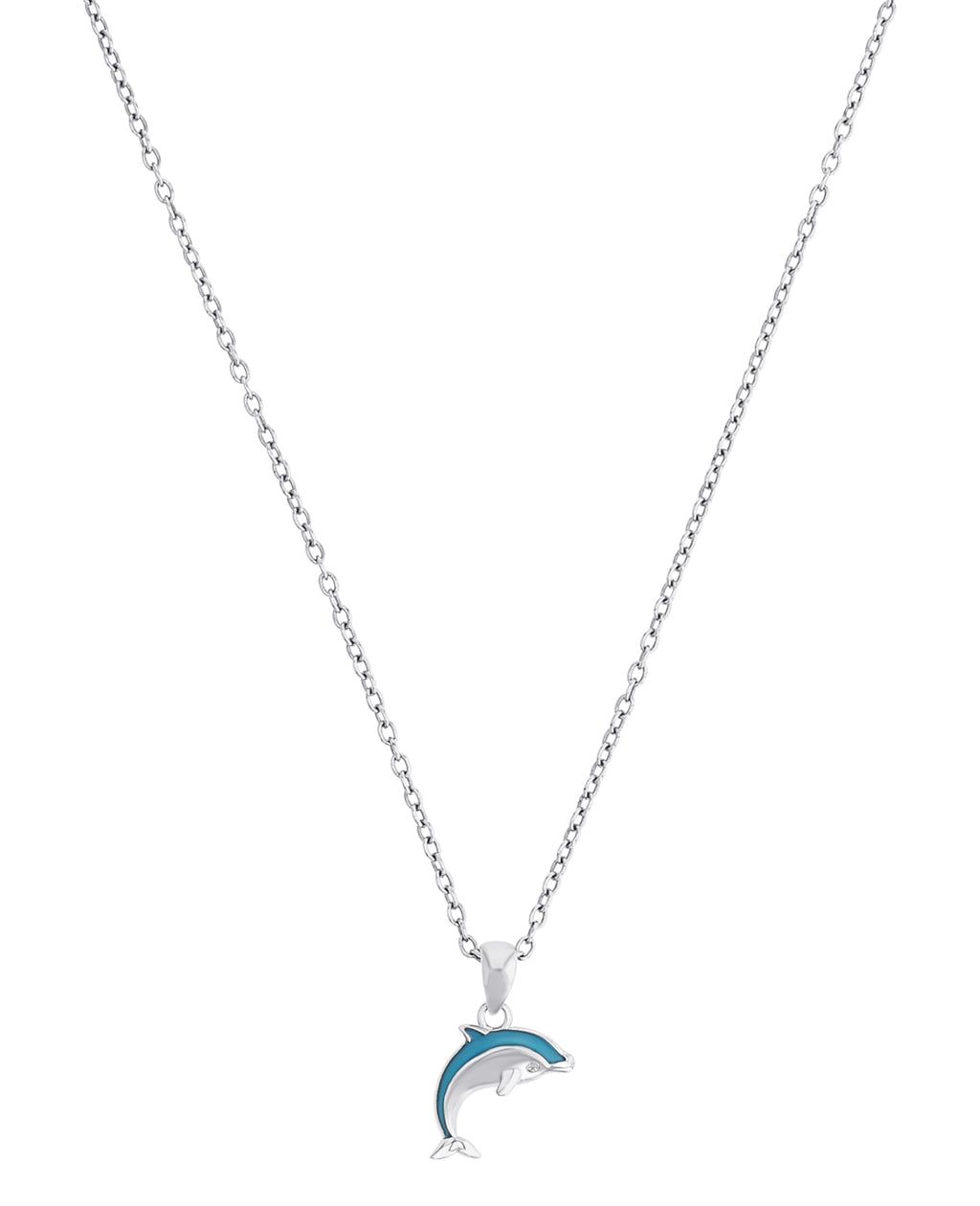 ankerkette mit blauen delphin anhänger