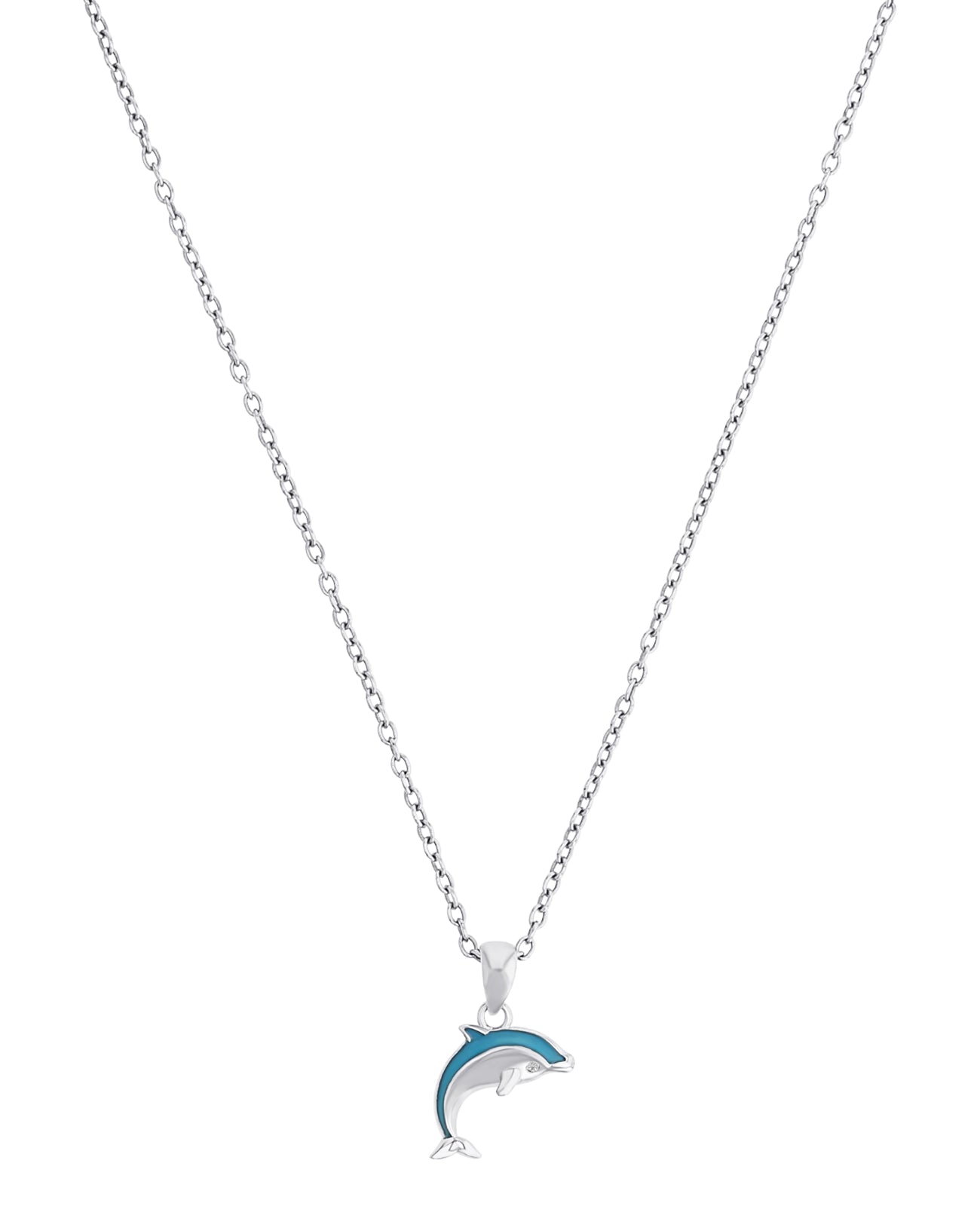 ankerkette mit blauen delphin anhänger