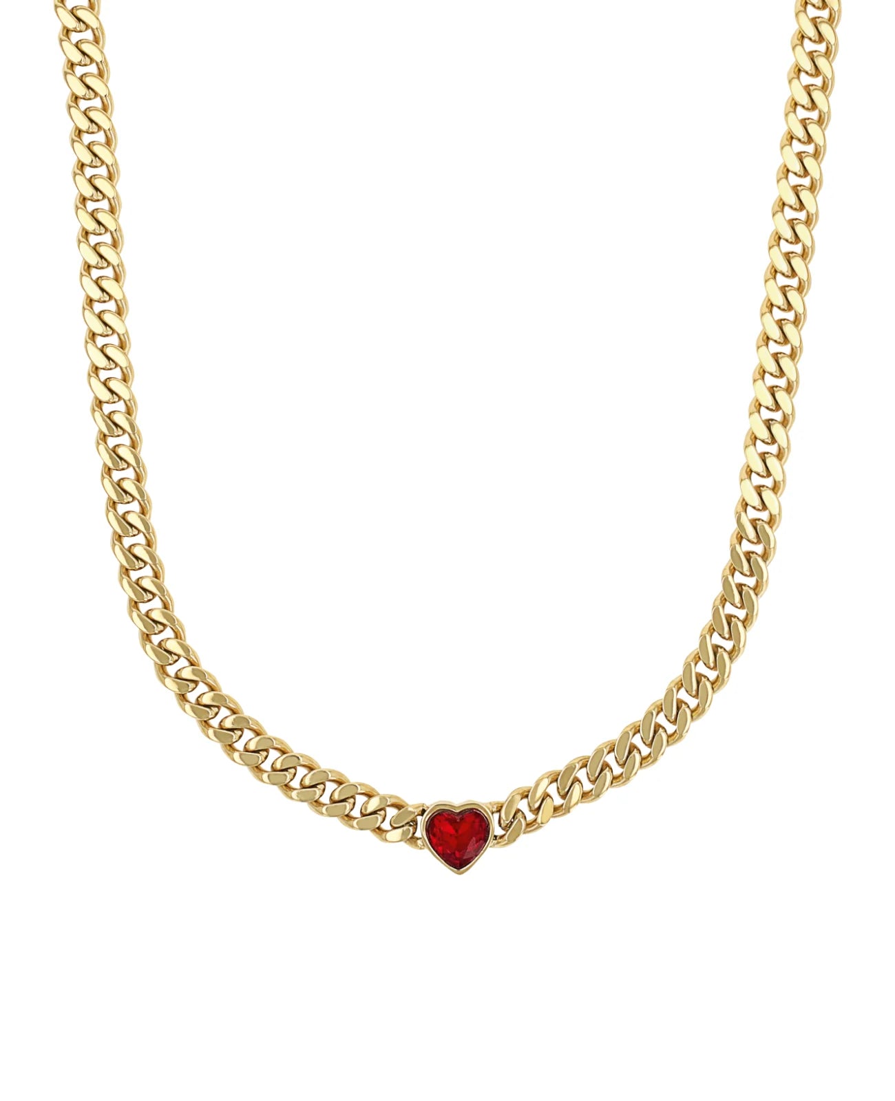 breite panzerkette mit großen roten herz in der mitte