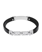 große gravurfläche flaches breites lederarmband doppelt gelegt
