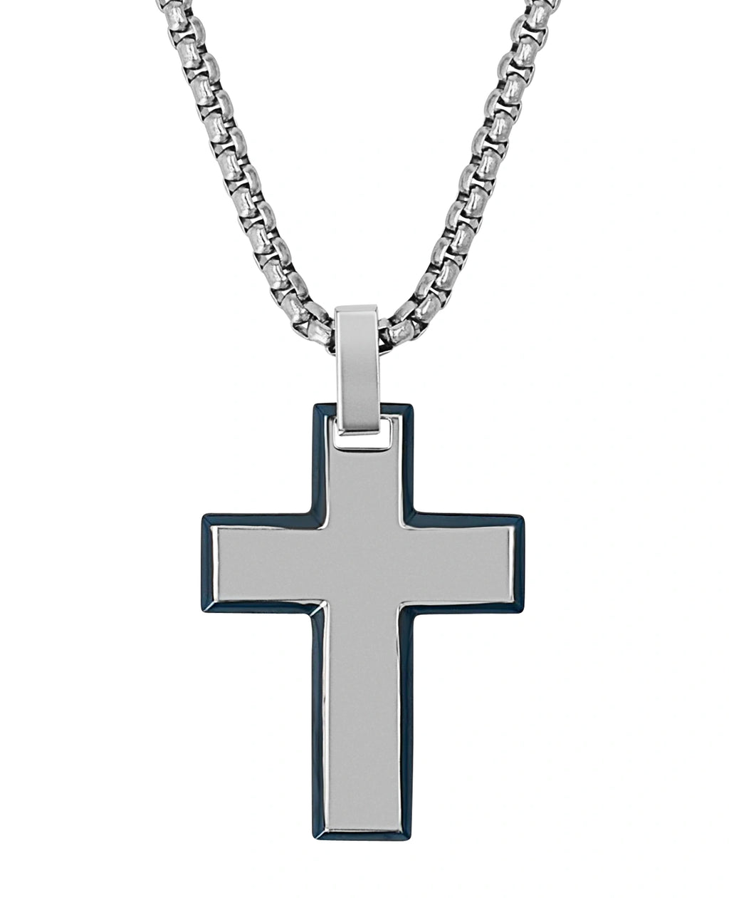 veneziakette mit kantigen breiten kreuz anhänger