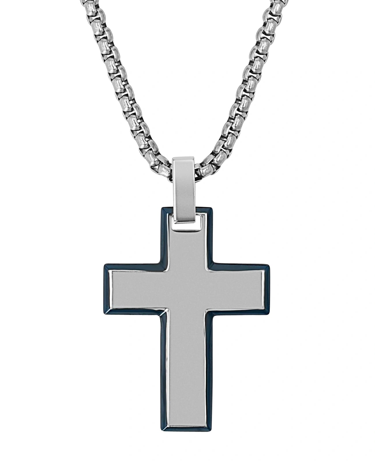 veneziakette mit kantigen breiten kreuz anhänger