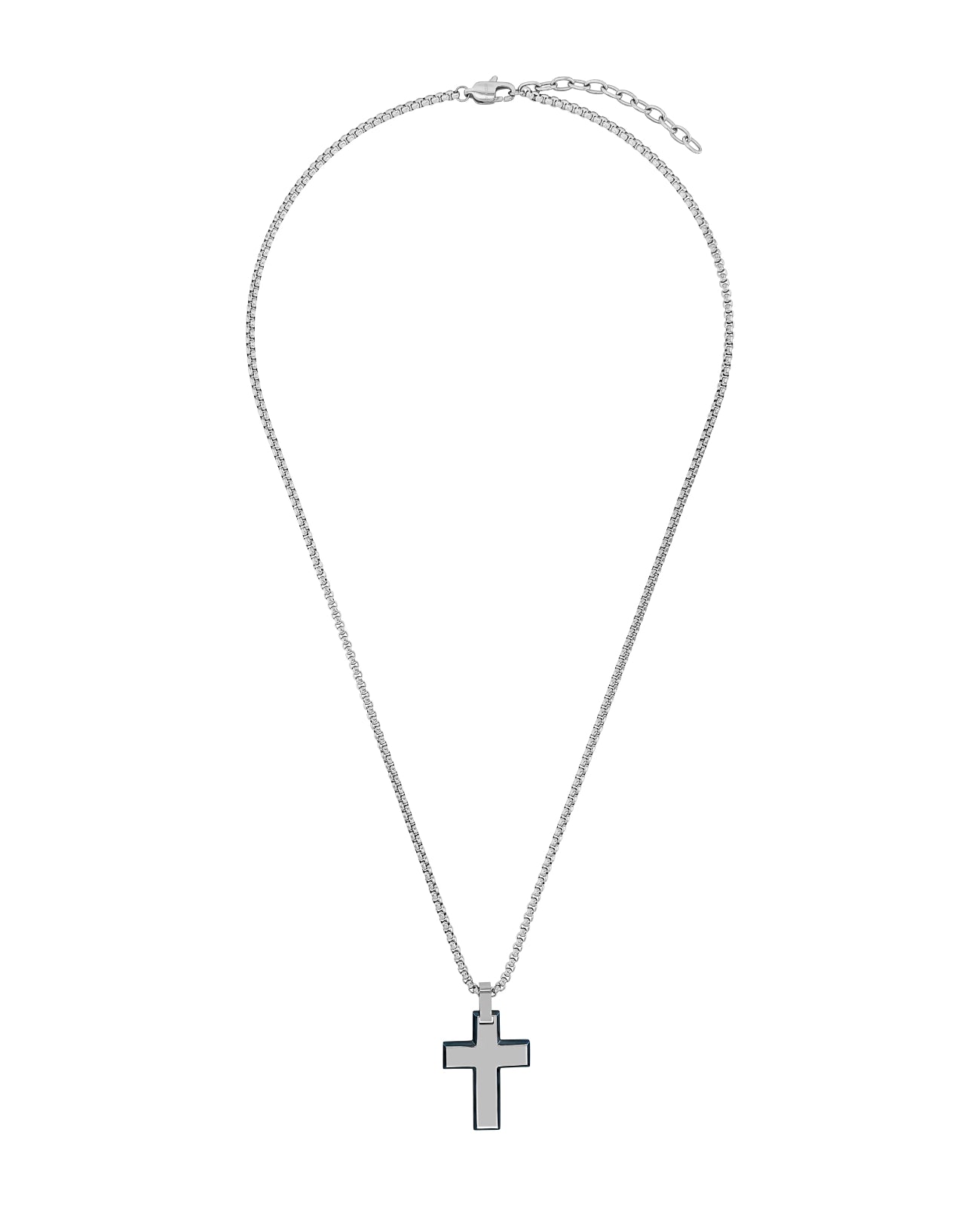 veneziakette mit kantigen breiten kreuz anhänger