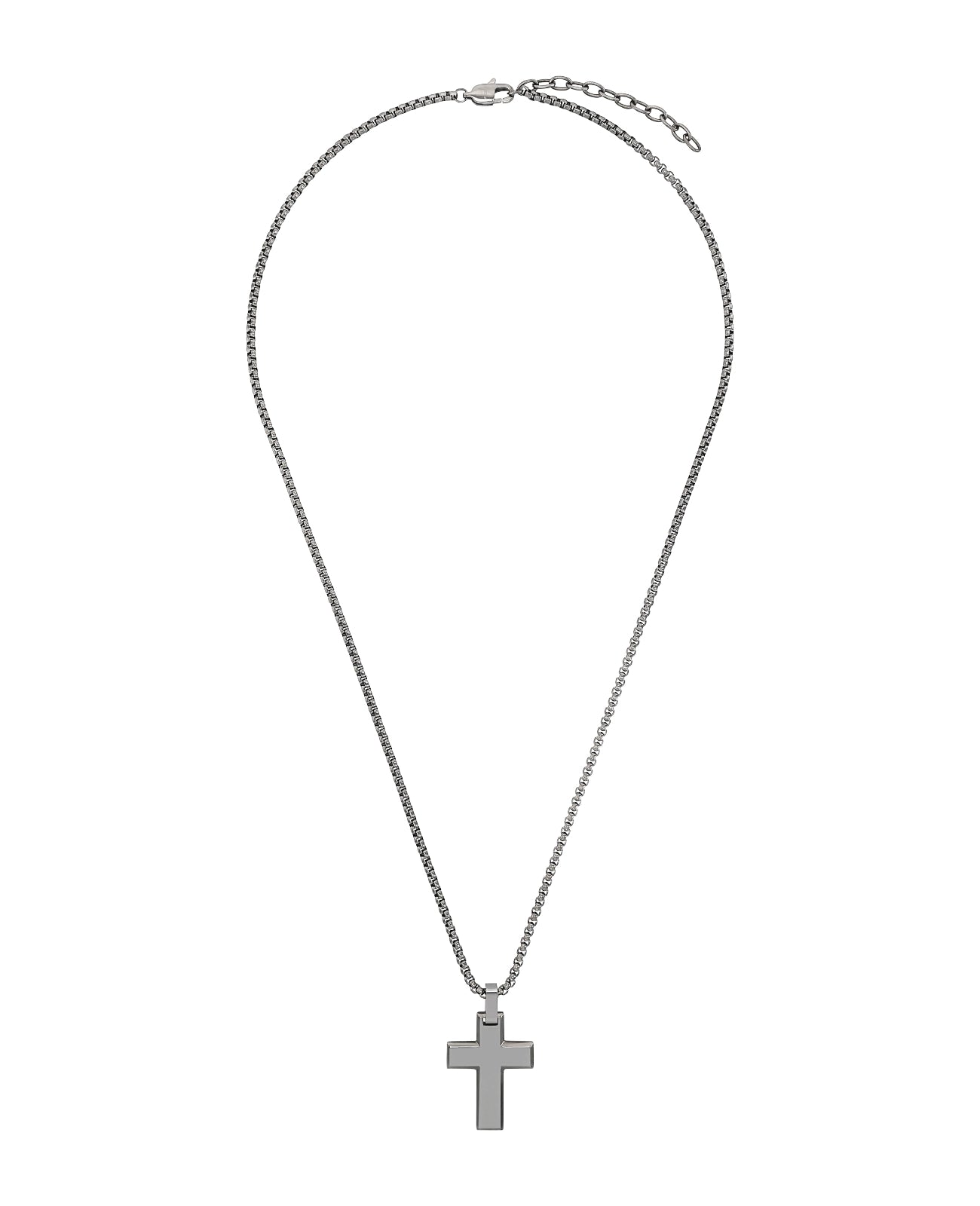 veneziakette mit breiten kantigen kreuz anhänger