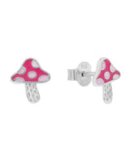 pilz ohrstecker die kappe ist rot rosa