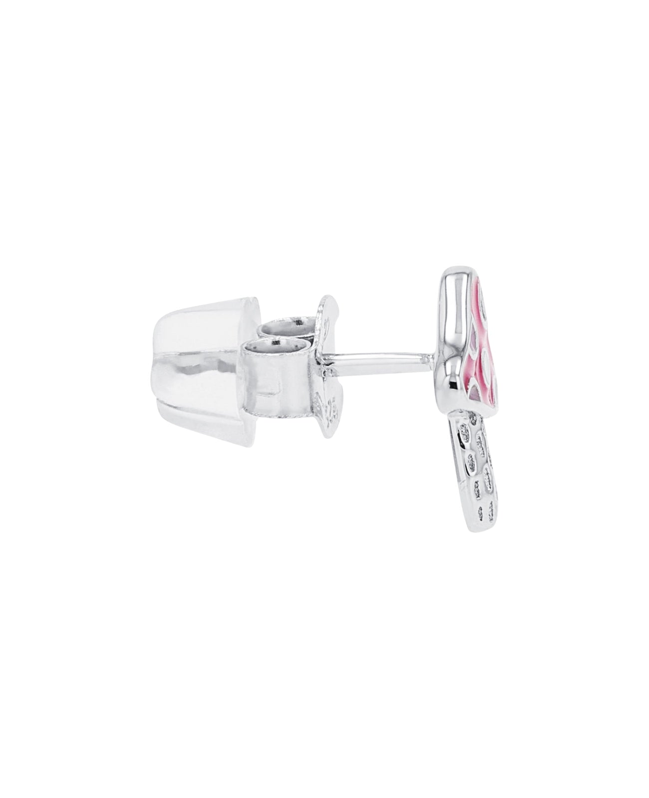 pilz ohrstecker die kappe ist rot rosa