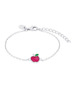 Anker Armband mit roten apfel mit grünen Blatt