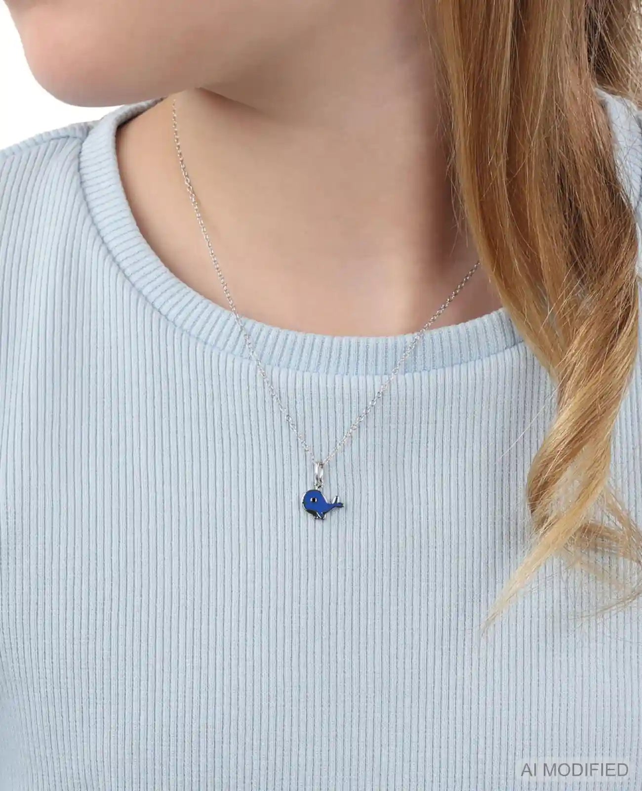 Ankerkette mit Anhänger blauer Wal